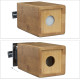 Dispenser νιπτήρα Square Glossy bamboo Relaxdays
