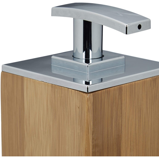 Dispenser νιπτήρα Square Glossy bamboo Relaxdays