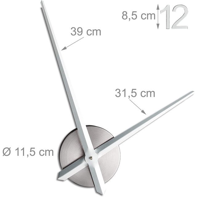 Ρολόι τοίχου 3D DIY Relaxdays Germany 110 cm