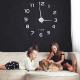 Ρολόι τοίχου 3D DIY Ασημένιο Relaxdays Germany 110 cm
