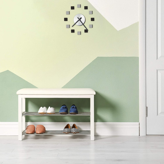 Ρολόι τοίχου 3D DIY γκρί/μαύρο Relaxdays Germany 110 cm