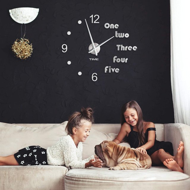 Ρολόι τοίχου 3D DIY Relaxdays Germany 110 cm