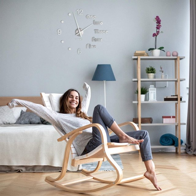 Ρολόι τοίχου 3D DIY Relaxdays Germany 110 cm