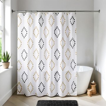 Πλαστική αδιάβροχη κουρτίνα μπάνιου LIMA 180x180 cm