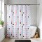 Πλαστική αδιάβροχη κουρτίνα μπάνιου LEON 180x180 cm