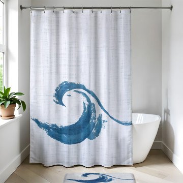 Υφασμάτινη κουρτίνα μπάνιου Manureva 180x200 cm