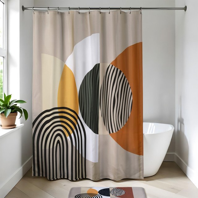 Υφασμάτινη κουρτίνα μπάνιου Trendy 180x200 cm Υφασμάτινη κουρτίνα μπάνιου Trendy 180x200 cm