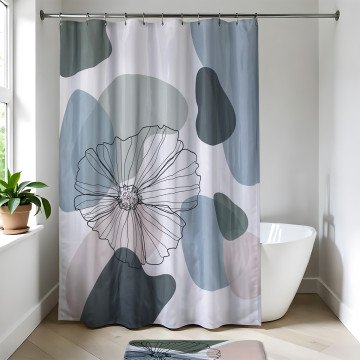 Υφασμάτινη κουρτίνα μπάνιου Flowers 180x200 cm