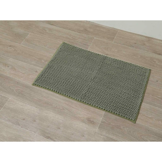 Πατάκι μπάνιου microfiber με "κόμπους" sage green Tendance 50x80cm