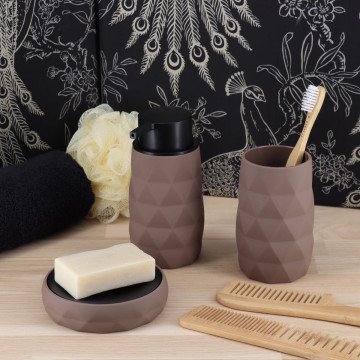 Ποτηροθήκη νιπτήρα Rubber Brown