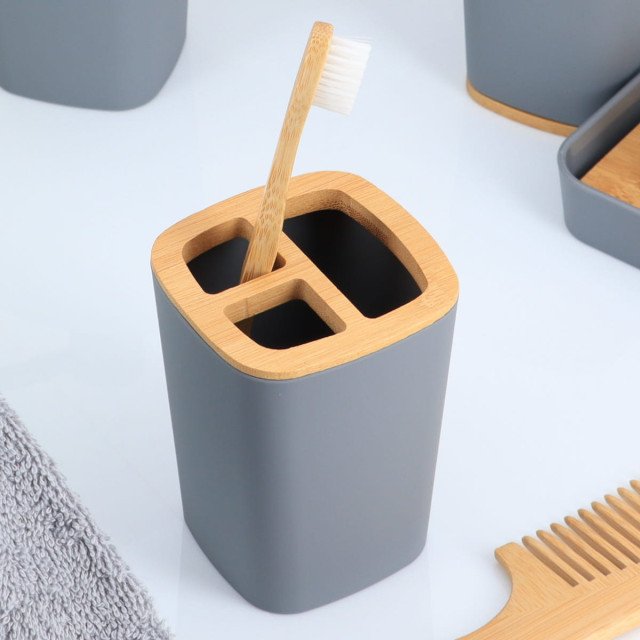 Ποτηροθήκη Bamboo Sage Green "Rubber" Tendance 
