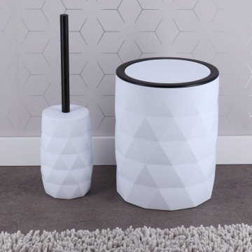 Χαρτοδοχείο μπάνιου Rubber White 6L Χαρτοδοχείο μπάνιου Rubber White 6L