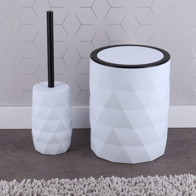 Χαρτοδοχείο μπάνιου Rubber White 6L