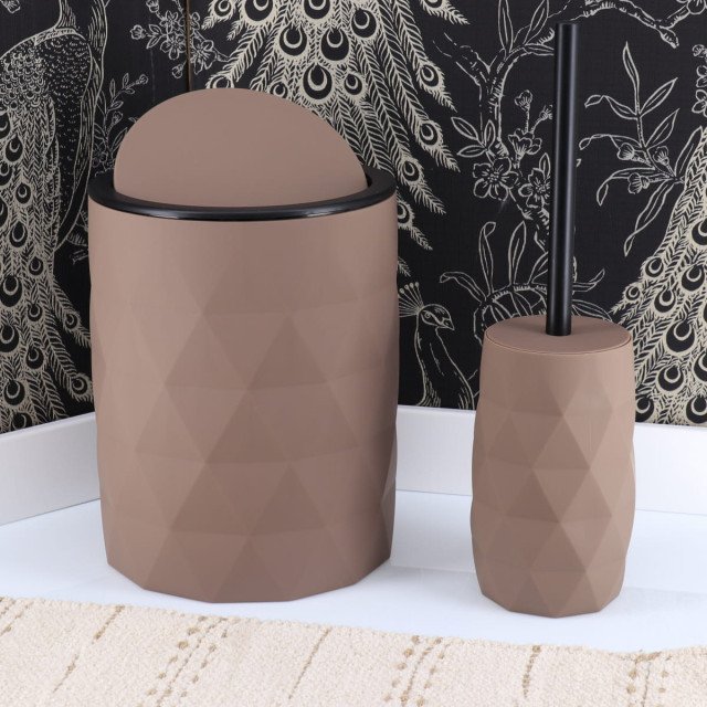 Χαρτοδοχείο μπάνιου Rubber Brown 6L