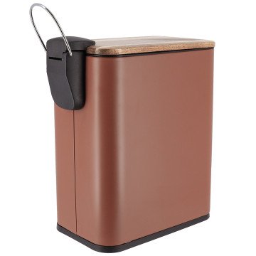 Χαρτοδοχείο μπάνιου "Square Caramel" 5L Soft Close