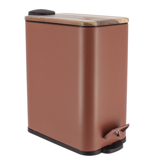 Χαρτοδοχείο μπάνιου "Square Caramel" 5L Soft Close