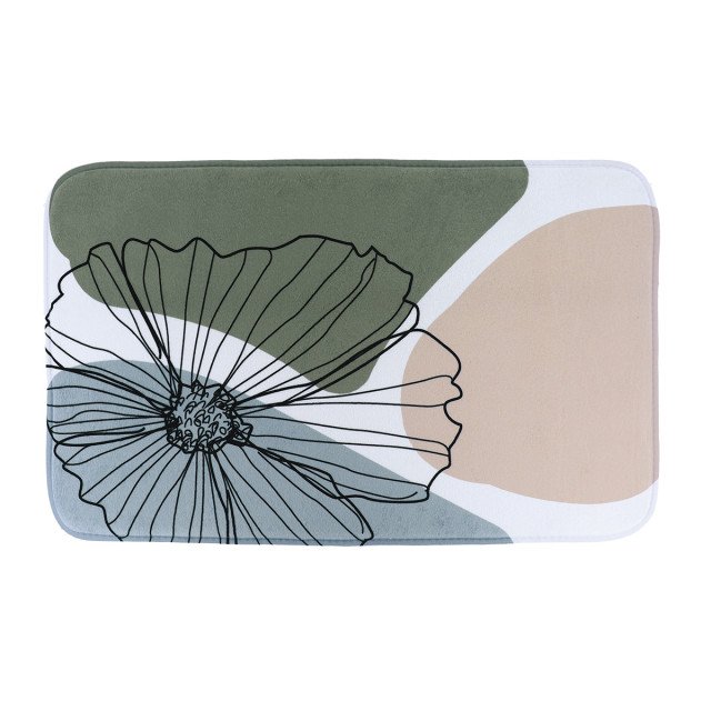 Πατάκι μπάνιου Microfiber Flowers 45 x 75