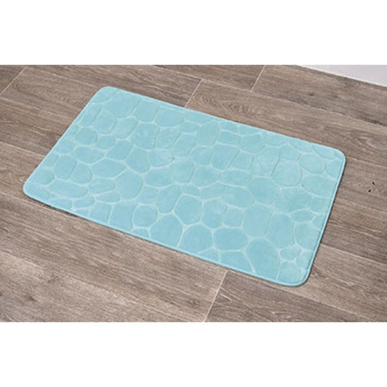 Πατάκι μπάνιου microfiber με αφρό μνήμης Green Blue Tendance 50X80cm