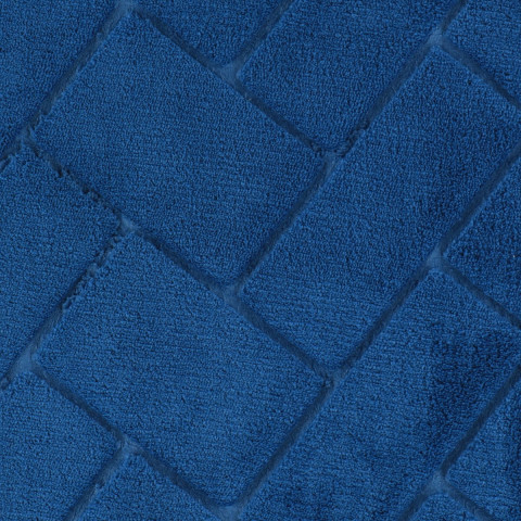 Πατάκι μπάνιου microfiber εφέ τούβλου Navy Blue Tendance 40X60cm