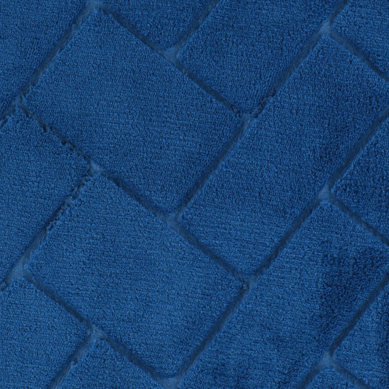 Πατάκι μπάνιου microfiber εφέ τούβλου Navy Blue Tendance 40X60cm