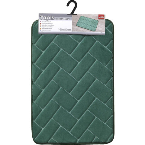 Πατάκι μπάνιου microfiber εφέ τούβλου Green Tendance 40X60cm