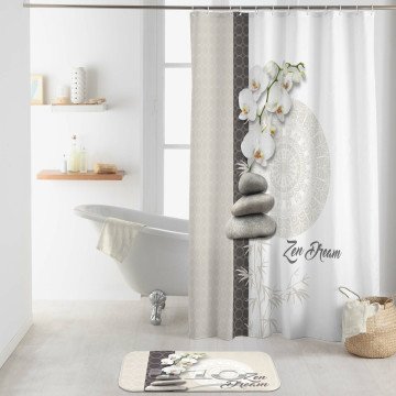 Κουρτίνα μπάνιου PRINTED POLYESTER ORCHIZEN Douceur d'intérieur.