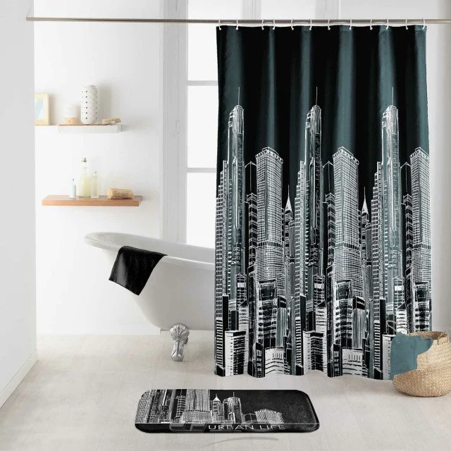 Κουρτίνα μπάνιου PRINTED POLYESTER CENTRAL CITY Douceur d'intérieur.