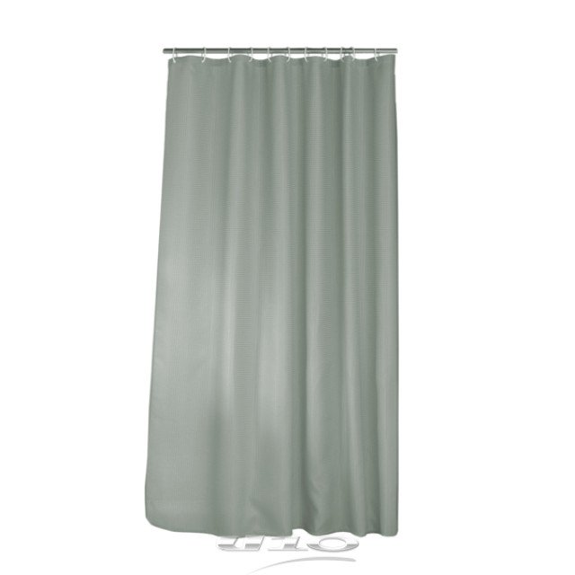 Κουρτίνα μπάνιου υφασμάτινη  PLAIN JACQUARD QUARTZ LIGHT GREY Douceur d'intérieur.