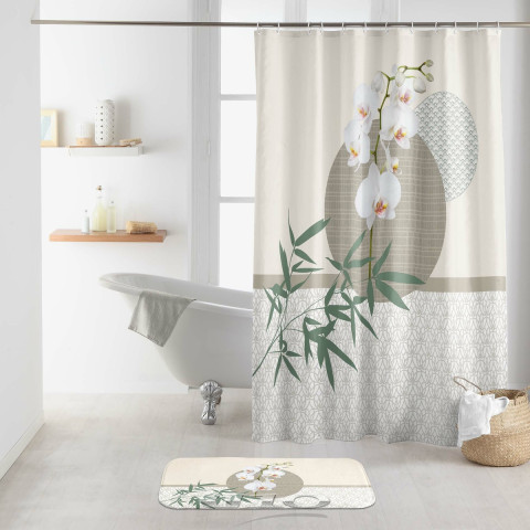 Κουρτίνα μπάνιου PRINTED POLYESTER ΑΖΙΑ Douceur d'intérieur.