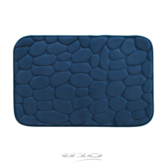 Πατάκι μπάνιου microfiber με αφρό μνήμης Blue 40x60 cm