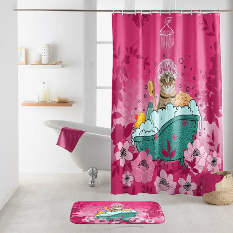 Κουρτίνα μπάνιου PRINTED POLYESTER CHATIBULLE Douceur d'intérieur.