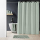 Κουρτίνα μπάνιου υφασμάτινη με τρουκς  Light Grey Douceur d'intérieur.