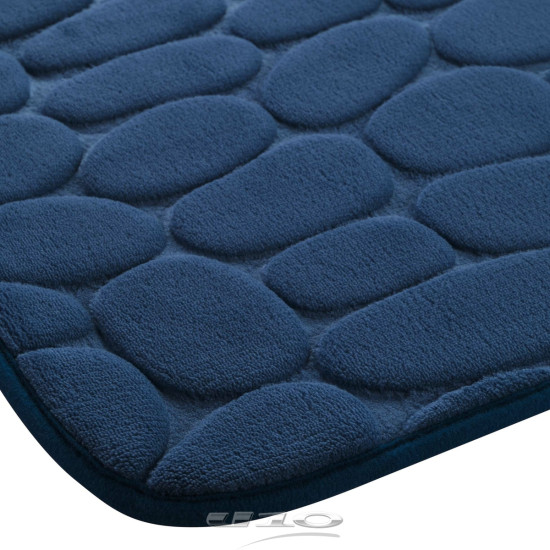 Πατάκι μπάνιου microfiber με αφρό μνήμης Blue 40x60 cm