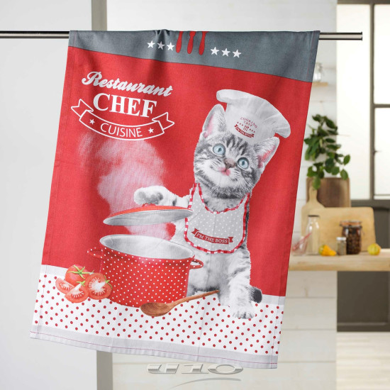 Πετσέτα κουζίνας PRINTED COTTON CHATOUILLE