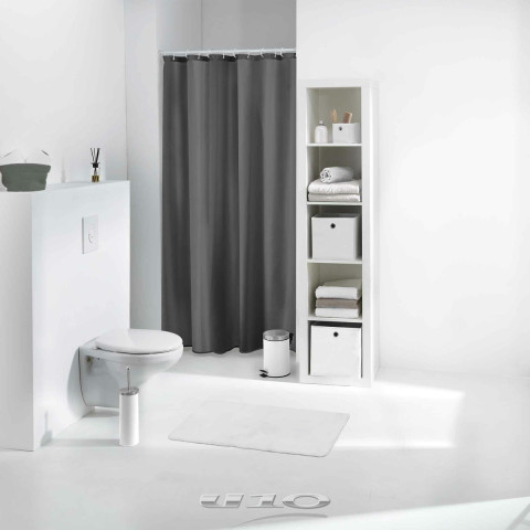 Κουρτίνα μπάνιου SOLID PEVA CHARCOAL GREY Douceur d'intérieur.