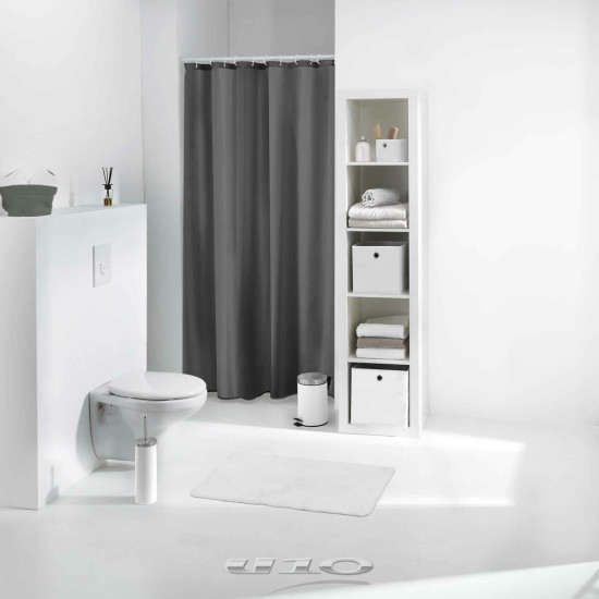Κουρτίνα μπάνιου SOLID PEVA CHARCOAL GREY Douceur d'intérieur.