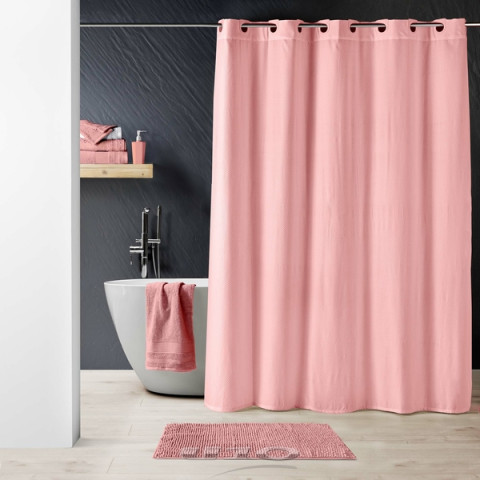 Κουρτίνα μπάνιου με ενσωματωμένους κρίκους Pink Douceur d'intérieur.