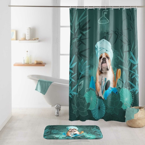 Κουρτίνα μπάνιου PRINTED POLYESTER DOGGY ZEN Douceur d'intérieur.