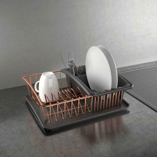 Aquatex Plus Copper Πιατοθήκη με δίσκο και κουταλοθήκη