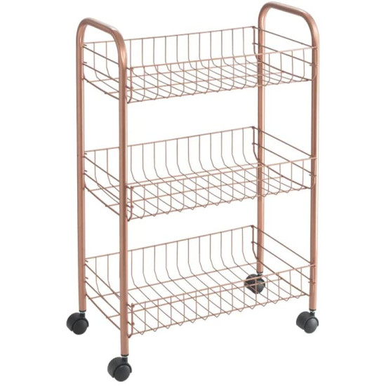 Τροφοθήκη 3/επιπέδων Lugano Copper Line Metaltex