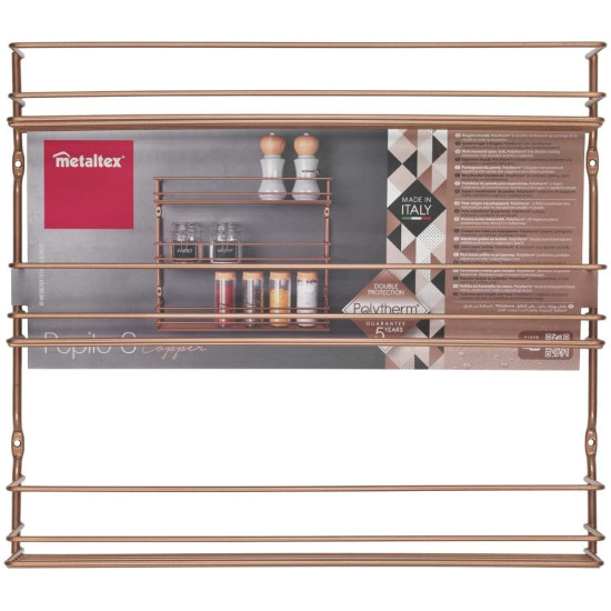Smart Kitchen Εταζέρα Τοίχου Pepito 3/επιπέδων Copper POLYTHERM