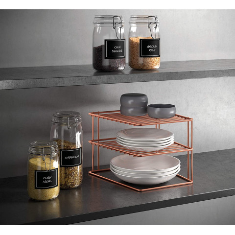 Smart Kitchen PALIO γωνιακό ράφι 2/επιπέδων Copper POLYTHERM