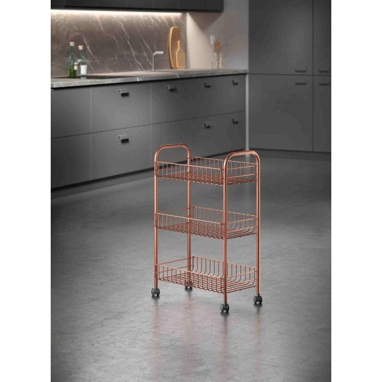 Τροφοθήκη 3/επιπέδων Lugano Copper Line Metaltex