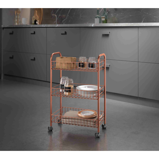 Τροφοθήκη 3/επιπέδων Lugano Copper Line Metaltex
