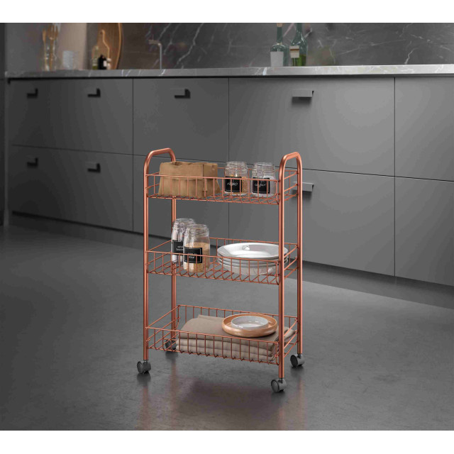 Τροφοθήκη 3/επιπέδων Lugano Copper Line Metaltex