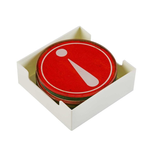 Γυάλινα σουβέρ Signs σετ 6 τεμ. Versa