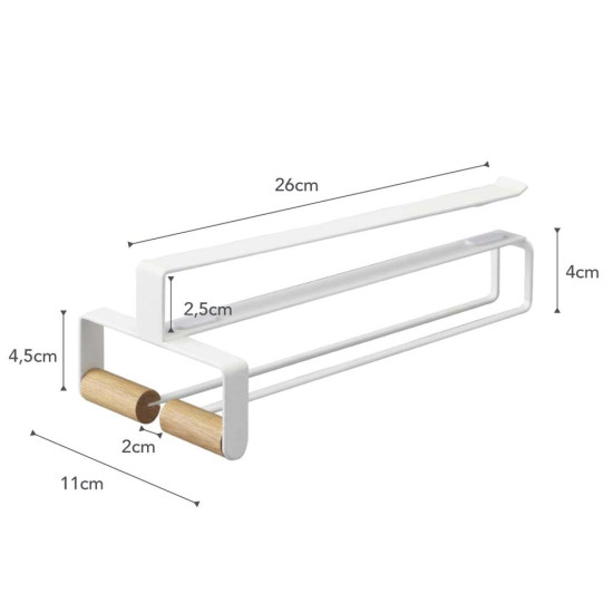 Under Shelf Wine Glass Hanger White Yamazaki