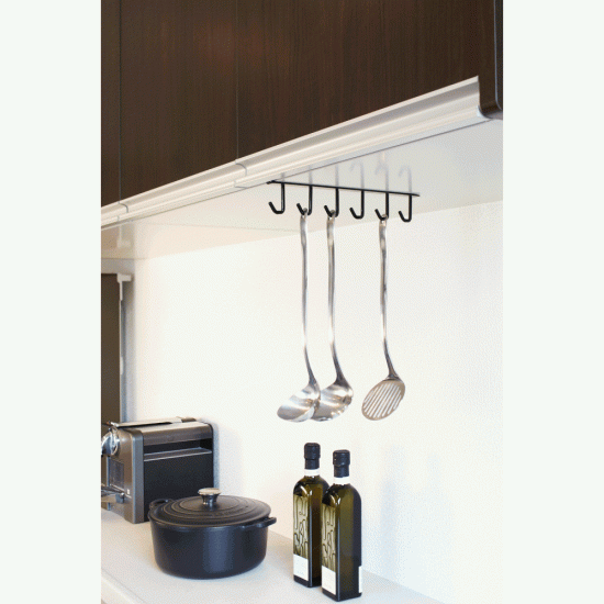 Under Shelf Tool Hanger Black Yamazaki