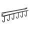 Under Shelf Tool Hanger Black Yamazaki