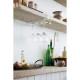 Under Shelf Wine Glass Hanger White Yamazaki